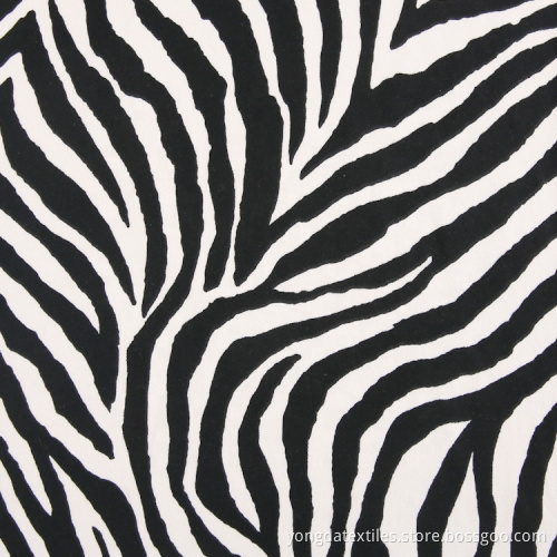 Zebra Stripes DTY Brush Polyester Fabric For Shirt